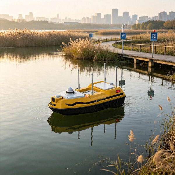 H011-Portable-GNSS-Beidou-Survey-Boat-Lake-River H011 Micro Portable Catamaran Survey USV