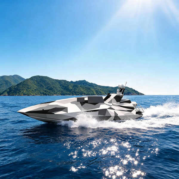 SA08 Stealth Networked Collaborative USV with Built-in UAV Hangar